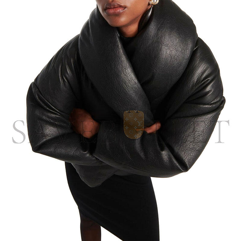 YSL PADDED TEXTURED-LEATHER JACKET 